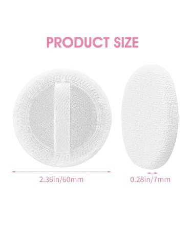 Sibba Loose Powder Puffs - 12 Round Velours Makeup Applicators & Compact Containers for Foundation & Cream | White - Buy Online on SooperMarket.com