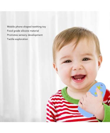 Sensory Silicone Baby Teether Toy - Prevents Thumb Sucking, Improves Coordination (Blue) - Buy Online on SooperMarket.com