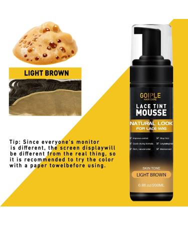 Lace Tint Melting Hair Mousse 6.8 fl oz - Natural Finish for Women's Hair Wigs & Hairpieces - Light Brown - Buy Online on SooperMarket.com
