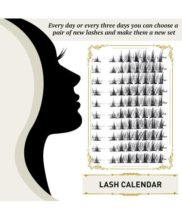 72 D-Curl B&Q Lash Clusters for DIY Natural Eyelash Extensions | Soft Fluffy D-MIX B 40 Clusters | UK-FD-B40-D-MIX - Buy Online on SooperMarket.com