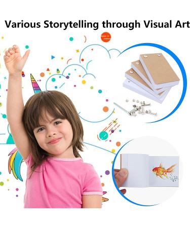 Flip Book Kit with Light Pad - A5 LED Board & 320 Sheets for Drawing, Tracing, Sketching - Flip Books Paper with Holes & Binding Screws - Buy Online on SooperMarket.com