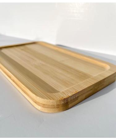 Customizable Bamboo Tray | 100% Natural Solid Bamboo | Laser Engraving for Names Logos & Special Occasions - International Shipping - Buy Online on SooperMarket.com