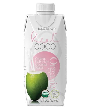 Real Coco Organic Pink Nam Hom Coconut Water (12-Pack 330ml) - USDA Organic, No Added Sugar, Electrolyte-Rich, Vegan & Plant Based - Buy Online on SooperMarket.com