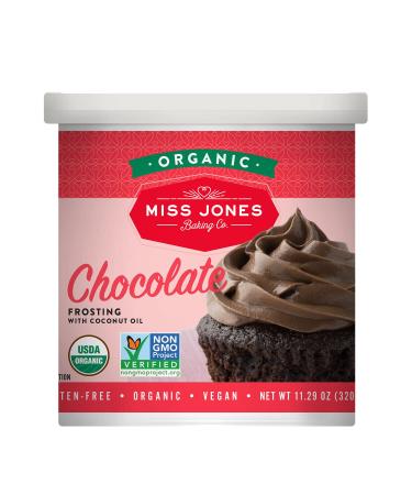 Miss Jones Baking Organic Buttercream Frosting, Perfect for Icing and Decorating, Vegan-Friendly: Rich Fudge Chocolate (Pack of 1) Chocolate 11.29 Ounce (Pack of 1)