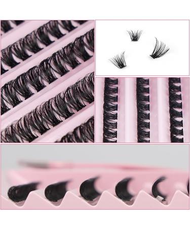 DIY Lash Extension Kit - 200pc D Curl Volume Cluster Lashes with Bond, Seal, and Tweezers | Home Application Individual Eyelash Extensions - 50D Kit - Buy Online on SooperMarket.com
