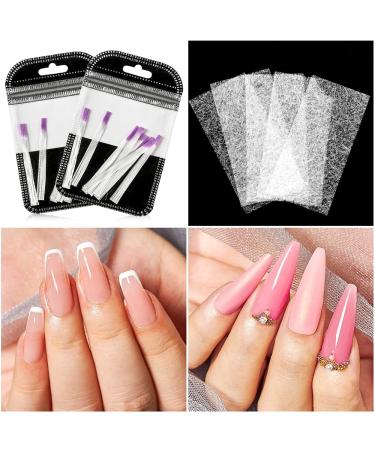MSRUIOO Fiberglass Nail Extension Gel Kit - Builder Gel with Magical Silk Fiberglass for Quick Nail Extensions - Includes Nail File, Tweezers, Scissors, and Forms for Nail Art - Buy Online on SooperMarket.com