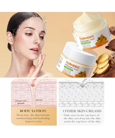 Turmeric Face Cream Face Moisturiser Turmeric Anti Aging Cream for Face Moisturiser Face Women with Vitamin C for Firming Reduces Fine Lines&Wrinkles - Buy Online on SooperMarket.com