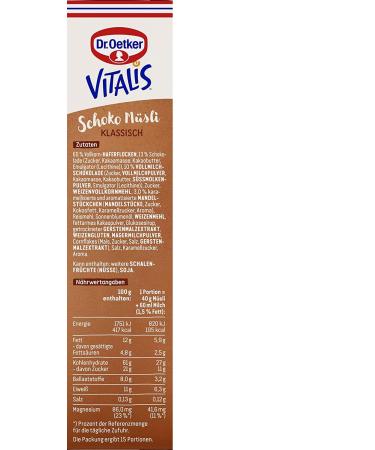 Vitalis Schoko M sli klassisch 600g - Delicious and Nutritious Breakfast Option - Buy Online on SooperMarket.com