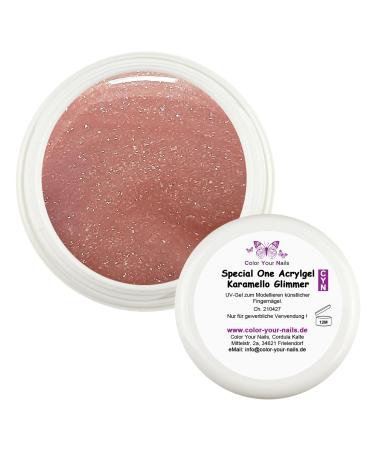 Special One Acrylic Gel Caramel GLIMMER can be applied without a spatula made in Germany Acrylic Gel (15g) 15 g (1 pack)