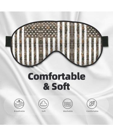 American Camouflage Soft Sleep Eye Mask | Breathable Eye Patch for Women | Ideal for Travel & Relaxation - Buy Online on SooperMarket.com