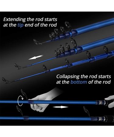 KastKing Compass Telescopic Fishing Rod Combo - 6'0 Medium Cast - Stainless Guides, Ceramic Rings, 4+1BB Reel - Easy Travel Packing to 17 - Buy Online on SooperMarket.com