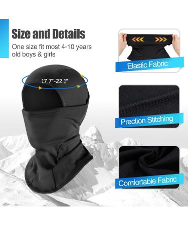 Shop Hegcoiie Kids Storm Hood & Winter Balaclava Mask - Windproof Ski Mask for Girls - Ideal for Outdoor Sports & Cycling - Black & Dark Gray - Buy Online on SooperMarket.com