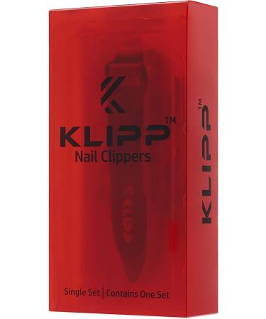 Men's Nail Clippers with Catcher - KLIPP Razor-Sharp Heavy Duty Self-Collecting Cutters for Impeccably Manicured Nails - Includes Ziplock Pouch - Buy Online on SooperMarket.com