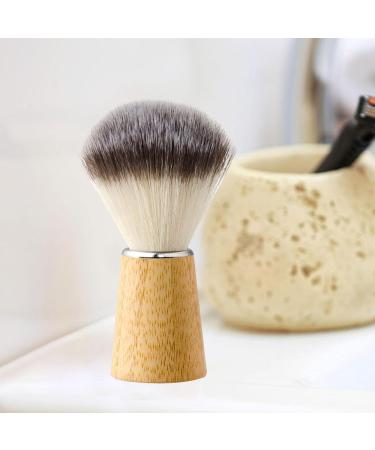 Magideal Men's Razor Brush - Nylon Synthetic Bristles & Bamboo Grip | Perfect Gift for Dad Men & Friends - Buy Online on SooperMarket.com