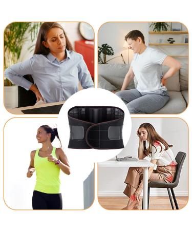 Men Back Brace | Self-Heating Lumbar Support Braces - Compression Belt Adjustable Waist Protector Belt for Herniated Disc and Scoliosis Xl - Buy Online on SooperMarket.com