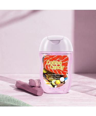 Vital Luxury Mini Hand Sanitizer Gel - Cotton Candy Scented, 1 FL OZ, 5 PC - Portable Anti-Bacterial Hand Gel with Travel Size Bottle - Moisturizing & Fast Dry - Buy Online on SooperMarket.com