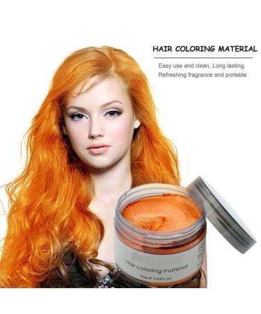 Temporary Hair Wax Color | Washable Orange Hair Styling Cream for Men & Women | Natural Ingredients 120g - Buy Online on SooperMarket.com