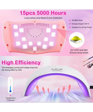 72W UV Nail Lamp for Gel Nails LKE LED Nail Dryer with Timer & Auto Sensor | Professional Nail Art Tools - Buy Online on SooperMarket.com