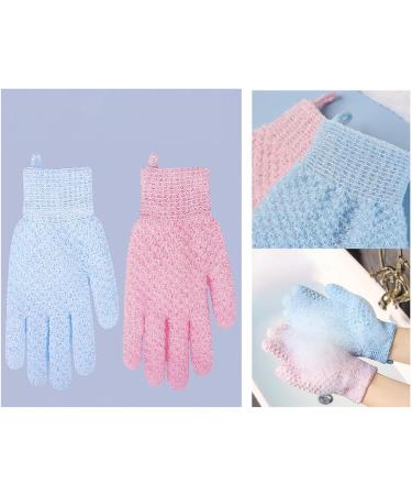 Reusable Soft Exfoliating Bath Gloves - Breathable Double Sided Body Scrubbers (2 Pairs) for Effective Cleansing & Massage - Buy Online on SooperMarket.com