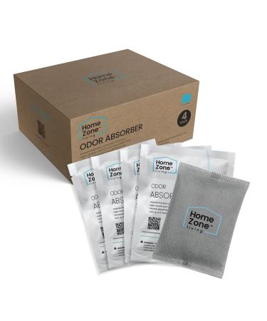 Home Zone Living CleanAura Deodorizing Bamboo Activated Charcoal Filter Bag Set of 4