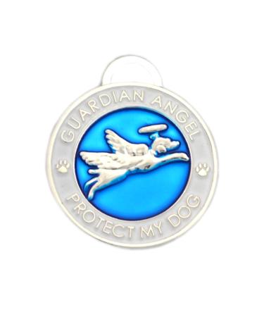Luxepets Dog Collar Pendant Guardian Angel Blue