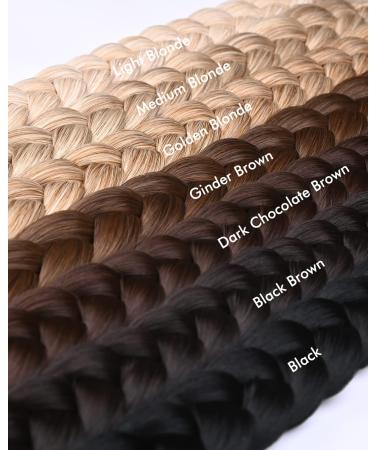 REECHO DIY Braid Ponytail Extension | Long Straight Synthetic Hair Wrap Around | Dark Chocolate Brown 26Inch - 140g - Buy Online on SooperMarket.com