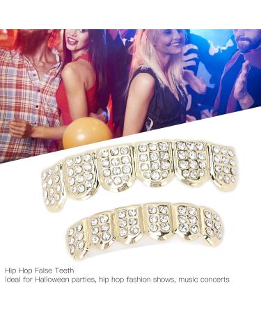 Hip Hop Teeth Brace Hip Hop Teeth Fashionable for Halloween Party for Hip Hop Fashion Shows for Concert for Men for Women(gold) - Buy Online on SooperMarket.com