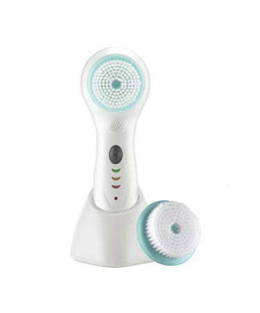 True Glow by Conair Sonic Facial Brush - Waterproof + Rechargeable Sonic Facial Brush w/ 2 Brush Heads