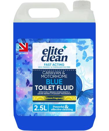 Elite Clean Caravan and Motorhome Toilet Cleaner | 2.5L Blue | Chemical Cleaning Fluid | 2.5L Pink Rinse Fluid Solution Cleaner | Motorhomes | Eco-Friendly | Formaldehyde Free - Buy Online on SooperMarket.com