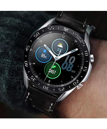 Abanen Watch Bezel for Samsung Galaxy Watch 3 45mm  Aluminum Adhesive Lightweight Watch Bezel Cover Anti-Scratch Protection Sticker Ring for Galaxy Watch3 45mm (Black) - Buy Online on SooperMarket.com