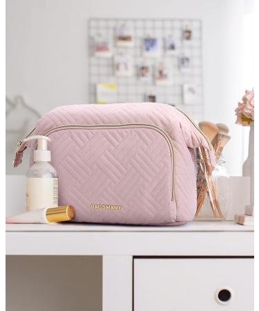 BAGSMART Travel Makeup Bag Organizer Case for Women - Pink - Buy Online on SooperMarket.com