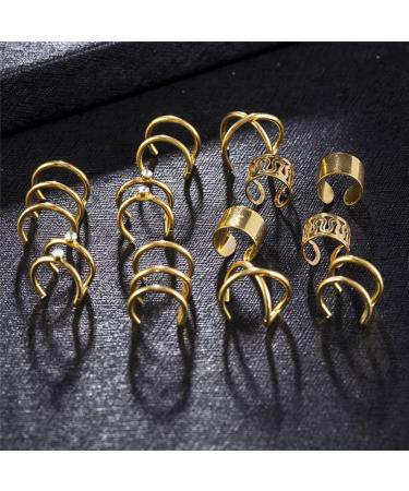 Diarypiece 12 Pcs Retro Advanced Sense Ear Bone Clip Without Pierced Metal Ear Cuff Jewelry Metal alloy - Buy Online on SooperMarket.com