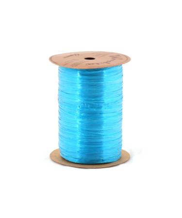 Berwick Offray 1/4'' Wide Pearlized Raffia Ribbon  Aqua Blue  100 Yards