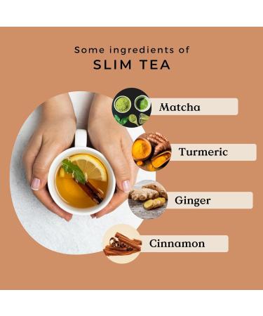 Slim Tea Organic 100g (50 Cups) | Detox Loose Leaf Tea with Matcha Mate Ginger Turmeric Cinnamom Mint REPLANTEA - Buy Online on SooperMarket.com