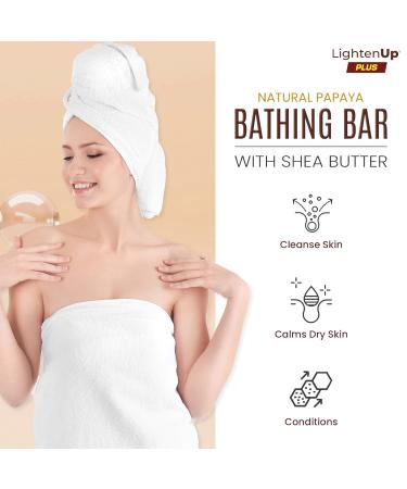 LightenUp Papaya Soap 13.5 fl oz - Natural Exfoliating Soap with Papaya Extract, Coconut Oil, and Shea Butter - Brightening Bath Soap for All Skin Types - Buy Online on SooperMarket.com