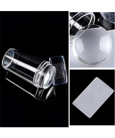 Certainoly Nail Art Stamper - Clear Jelly Silicone Stamping Kit with Scraper & Image Plate for Perfect DIY Manicure - Buy Online on SooperMarket.com