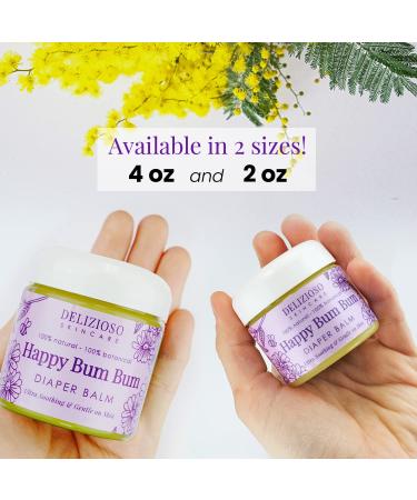 Happy Bum Bum Diaper Baby Balm - 100% Natural Calendula Chamomile Lavender Herbal Infused Moisturizer - for Eczema & Dry Skin - Handmade & Cruelty-Free - 4 oz - Buy Online on SooperMarket.com