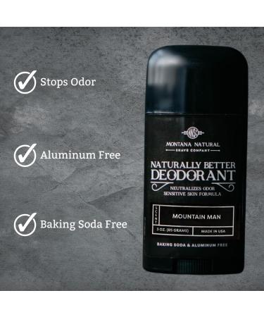 MNSC Mountain Man Deodorant - All-Natural Magnesium & Activated Charcoal Formula for Sensitive Skin - Aluminum-Free & Baking Soda-Free - Made in USA - Buy Online on SooperMarket.com