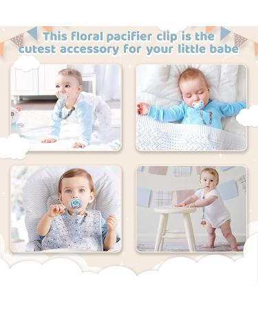 Symbolife Boho Pacifier Clip - Handmade Braided Cotton Holder Leash for Boys and Girls | Unisex Baby Shower & Birthday Gift - Buy Online on SooperMarket.com