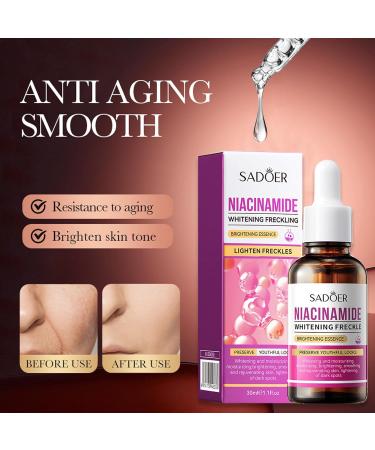 Niacinamide Serum - Brightening Pore Reducer Oil Control Reduce Dark Spots - Hydrates & Repairs Hyaluronic Acid Skin Day & Night Serum Face Moisturizer Face Care - 30ML - Buy Online on SooperMarket.com