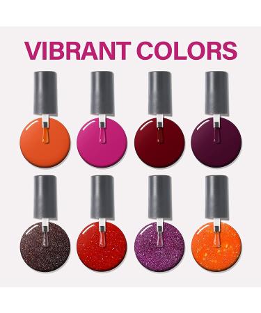 AILLSA Red Glitter Gel Nail Polish Set - 8 Colors for 2022 Spring Summer | Soak Off UV Gel Polish Kit for Nail Art Manicure - Perfect Holiday Gift for Women & Girls - Buy Online on SooperMarket.com