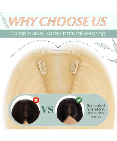 TESS Clip in Hair Pieces for Women Extensions Toupee Hair Topper Hair Toppers for Thinning Hair Women Real Hair - 06 Inch 14 g #613 Bleached blonde 06 Inch #613 Bleached blonde - Buy Online on SooperMarket.com