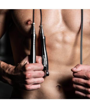 Primafit Pro Speed Jump Rope for Adults | Adjustable 3m Fitness Jump Rope with Weights 2 Ball Bearings & Anti-Slip Handles - Perfect for Boxing MMA & CrossFit - Buy Online on SooperMarket.com
