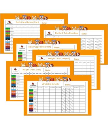 Puppy and Kitten Whelping Kit - Whelping Kits for Puppies Including 12 ID Collars 6 Record Keeping Charts and More - Buy Online on SooperMarket.com