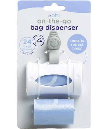 Ubbi Retractable On-the-Go Bag Dispenser for Baby Travel | Essential Diaper Bag Accessory | Lavender Scented | Perfect Baby Gift - Buy Online on SooperMarket.com