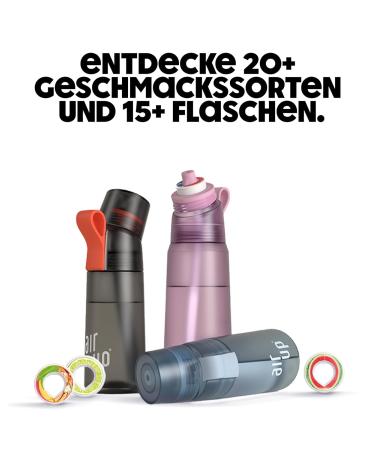 Air Up Steel Pitch Black Bottle (480ml) - 5 Sugar-Free Flavor Pods | Stainless Steel Drinking Bottle with Straw | Ideal for Carbonated Drinks | International Shipping Available - Buy Online on SooperMarket.com