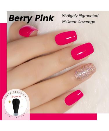 YTD Likomey Berry Pink Gel Nail Polish 15ml | Soak Off UV Nail Varnish for DIY Manicure & Pedicure | Bright Pink CS409 - Buy Online on SooperMarket.com