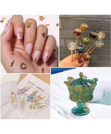 24 Color Metallic Gold Foil Flakes for Resin, Nails, Painting & Crafts - Buy Online on SooperMarket.com