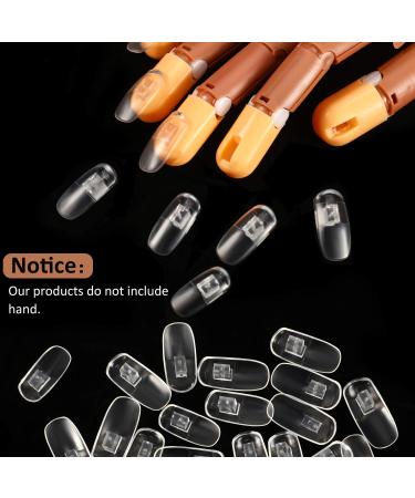 300-Piece Clear False Nail Tips Set for DIY Manicure Training | Removable Fake Nails Display for Practice and Training - Buy Online on SooperMarket.com