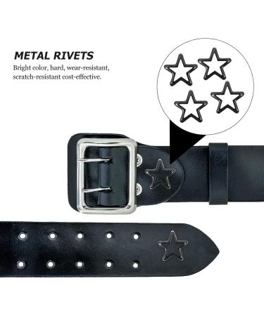 EXCEART 100 Pcs Five Claw Nail Leather Rivets Star Rivets for Leather Diy Cloth Material Degreasing Jacket Blackx2pcs 1.2X1.2CMx2pcs - Buy Online on SooperMarket.com